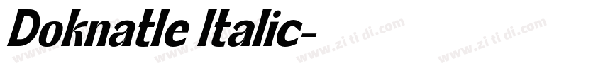 Doknatle Italic字体转换